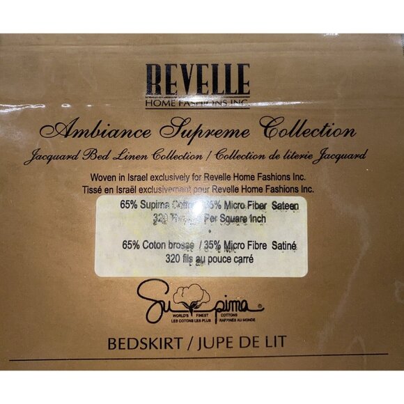 Revelle Supreme Collection Marakesh King Bed Skirt Supima Cotton 6278J2 - Picture 4 of 9